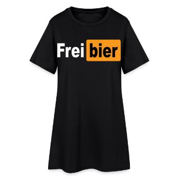 FREIBIER - Frauen T-Shirt-Kleid - Schwarz - Vorne