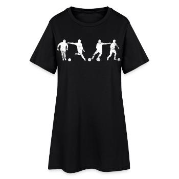 Footballeur - Robe T-shirt Femme - noir - Devant