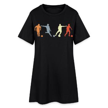 Soccer Player Drawing - Women’s T-Shirt Dress - black - Front