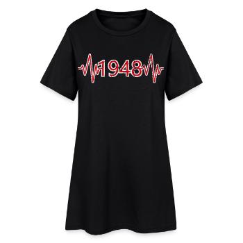 Köln Herzschlag - Frauen T-Shirt-Kleid - Schwarz - Vorne