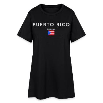 Drapeau portoricain, fierté portoricaine - Robe T-shirt Femme - noir - Devant