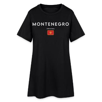 Drapeau du Monténégro, fierté monténégrine - Robe T-shirt Femme - noir - Devant