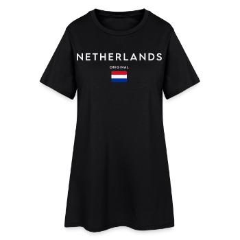 Drapeau de la Hollande, fierté néerlandaise - Robe T-shirt Femme - noir - Devant