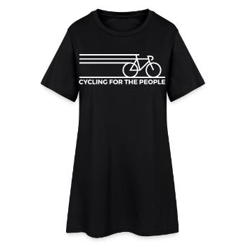 Conception artistique dynamique de ligne de vélo - Robe T-shirt Femme - noir - Devant