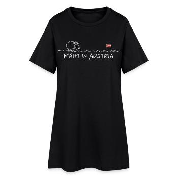 Mäht en Autriche – Schaf Spruch Wortspiel - Robe T-shirt Femme - noir - Devant