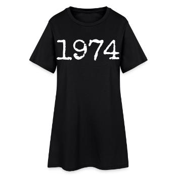 Legendär seit 1974 - Frauen T-Shirt-Kleid - Schwarz - Vorne