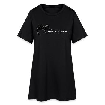 Non. Pas aujourd’hui. – Chat paresseux : Diction drôle - Robe T-shirt Femme - noir - Devant