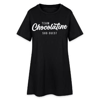 Team Chocolatine Sud-Ouest Bordeaux Toulouse - Robe T-shirt Femme - noir - Devant