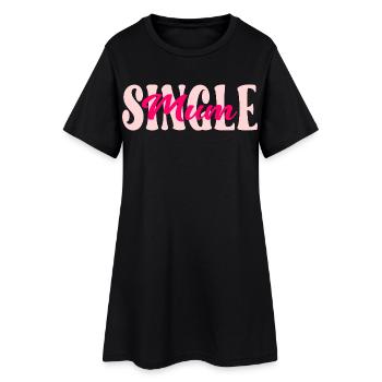 Britische alleinerziehende Mutter - Frauen T-Shirt-Kleid - Schwarz - Vorne