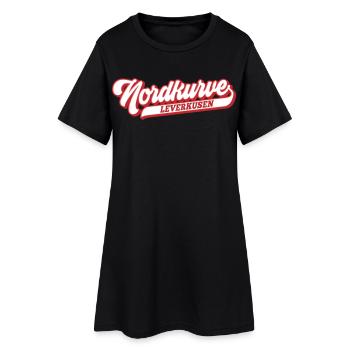 Nordkurve Leverkusen | Farbe änderbar - Frauen T-Shirt-Kleid - Schwarz - Vorne