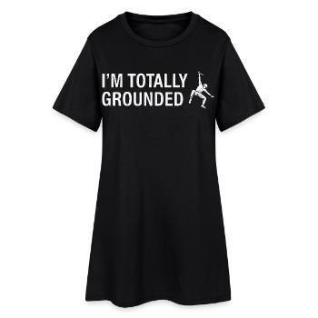 Totally Grounded Rock Climbing - Women’s T-Shirt Dress - black - Front