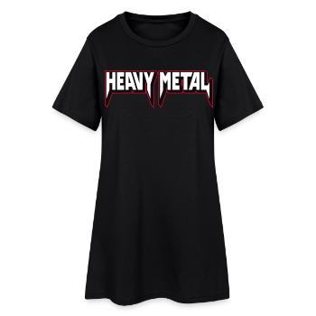 Heavy Metal 3D Logo - Robe T-shirt Femme - noir - Devant