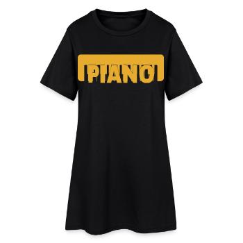 Cadeau d’anniversaire pour l’amoureux du piano – Piano Love - Robe T-shirt Femme - noir - Devant