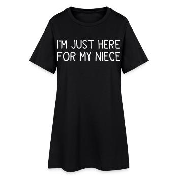 Humor Onkel Tante Nichte Lustiges Familiengeschenk - Frauen T-Shirt-Kleid - Schwarz - Vorne