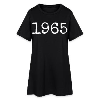 Legendär seit 1965 - Frauen T-Shirt-Kleid - Schwarz - Vorne