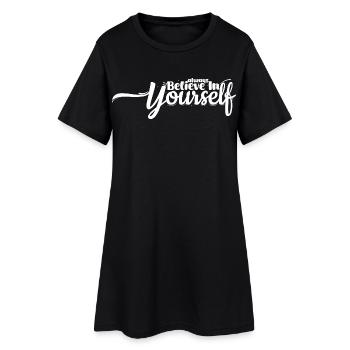 Crois en toi – Citation motivante - Robe T-shirt Femme - noir - Devant