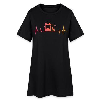 Sunset Camper Heartbeat Camper - Women’s T-Shirt Dress - black - Front
