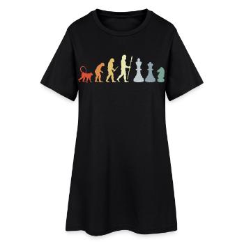 Développement des échecs - Robe T-shirt Femme - noir - Devant