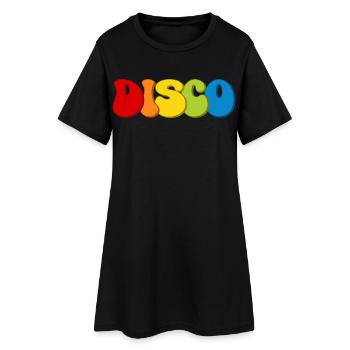 Discothèque - Robe T-shirt Femme - noir - Devant
