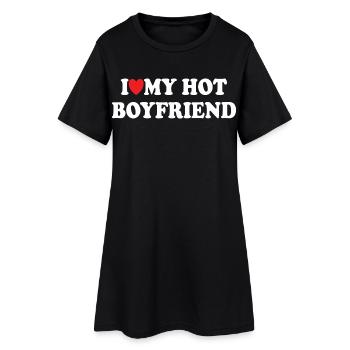 J’adore mon ami sexy - Robe T-shirt Femme - noir - Devant