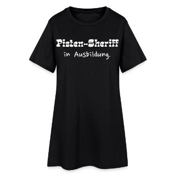 Shérif de piste en formation - Robe T-shirt Femme - noir - Devant