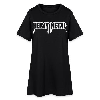 Heavy Metal 3D-Logo - Frauen T-Shirt-Kleid - Schwarz - Vorne
