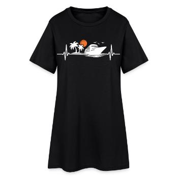 Croisière Heartbeat Croisière Navire de Croisière - Robe T-shirt Femme - noir - Devant