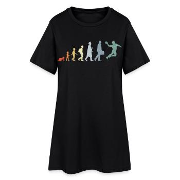 Vintage Handball Evolution - Frauen T-Shirt-Kleid - Schwarz - Vorne