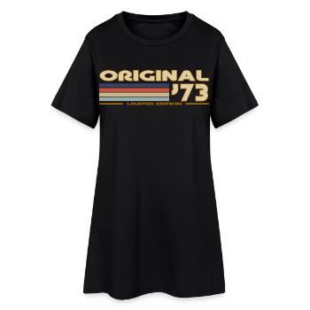 Rétro vintage 1973 - Robe T-shirt Femme - noir - Devant