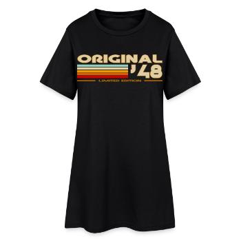 1948 - Frauen T-Shirt-Kleid - Schwarz - Vorne