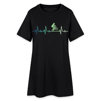 Vélo BMX Battement de cœur du cycliste Vélo BMX - Robe T-shirt Femme - noir - Devant