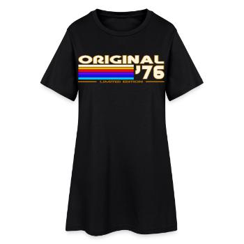 1976 - Women’s T-Shirt Dress - black - Front