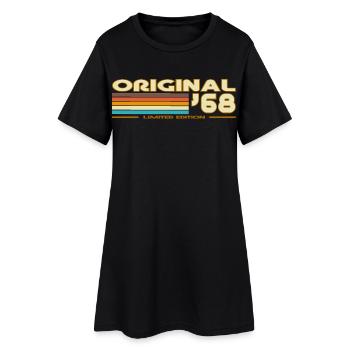 Original 68 Retro 60s Stripes - Women’s T-Shirt Dress - black - Front