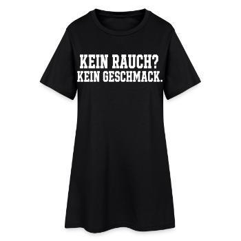 Kein Rauch Kein Geschmack Spruch Grill Motiv - Frauen T-Shirt-Kleid - Schwarz - Vorne