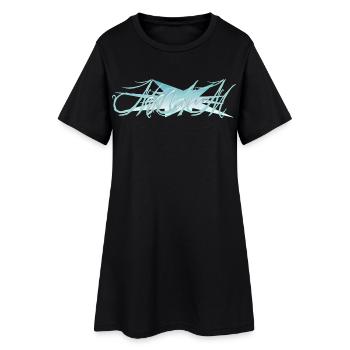 MOM Stern - Frauen T-Shirt-Kleid - Schwarz - Vorne