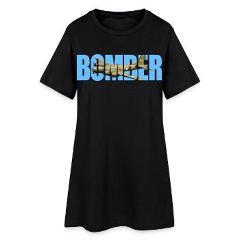 bombardier B-17 Forteresse volante - Robe T-shirt Femme - noir - Devant