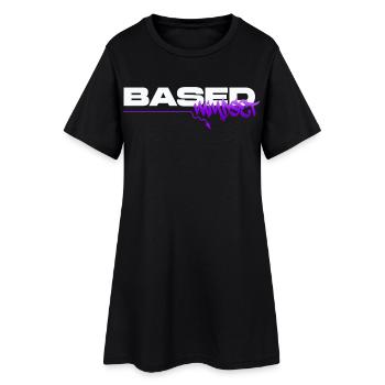 Based Mindset – Streetwear Graffiti Mentality - Frauen T-Shirt-Kleid - Schwarz - Vorne