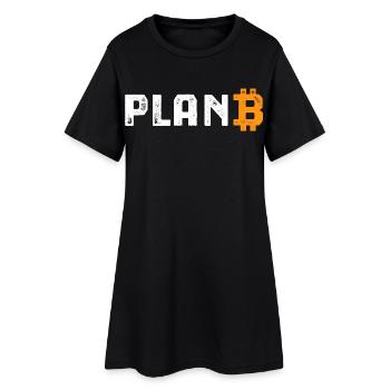 Bitcoin - Plan B - Cadeau crypto - Robe T-shirt Femme - noir - Devant