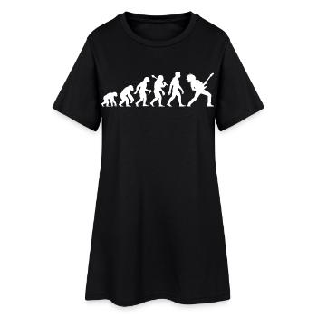Guitariste Evolution Musicien de rock et de metal - Robe T-shirt Femme - noir - Devant