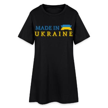 Fabriqué en Ukraine - Robe T-shirt Femme - noir - Devant