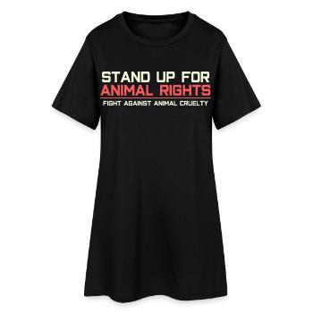 Défendez les droits des animaux - Robe T-shirt Femme - noir - Devant