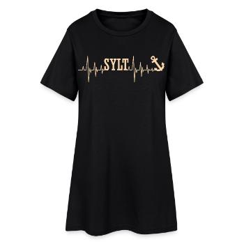 Mer du Nord, Île de Sylt, Mer des Wadden, Amusement - Robe T-shirt Femme - noir - Devant