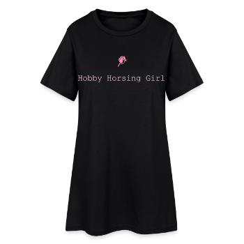 Hobby Horsing Mädchen Steckenpferd - Frauen T-Shirt-Kleid - Schwarz - Vorne