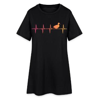 Canard Sunset battement de canards - Robe T-shirt Femme - noir - Devant