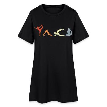 Yogini Postures - Women’s T-Shirt Dress - black - Front