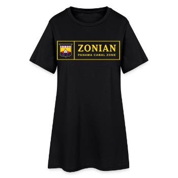 Zonian Panama Canal Zone Vintage Retro Design - Women’s T-Shirt Dress - black - Front