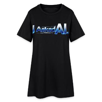J’ai demandé à l’IA – L’attention qui attire l’œil à l’ère numérique - Robe T-shirt Femme - noir - Devant