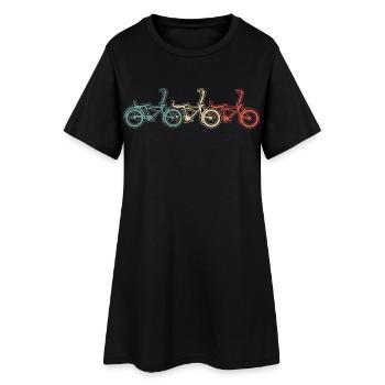 BMX Bike Graphic dans un style rétro - Robe T-shirt Femme - noir - Devant