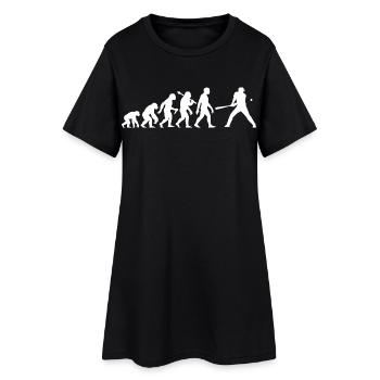 Baseball Evolution Baseball Player Batsman - Women’s T-Shirt Dress - black - Front
