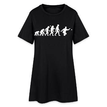 Graphique d’évolution des joueurs de bocce et de pétanque - Robe T-shirt Femme - noir - Devant